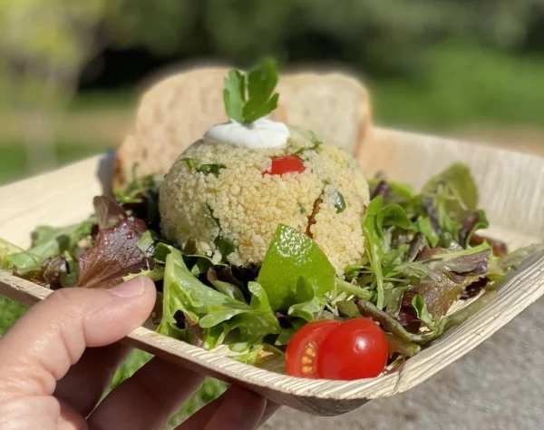 Couscous- mit Blattsalat im Park-Beizli Seleger Moor.